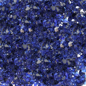 1/2 Inch Cobalt Blue Reflective Tempered Glass Rocks for Fireplace