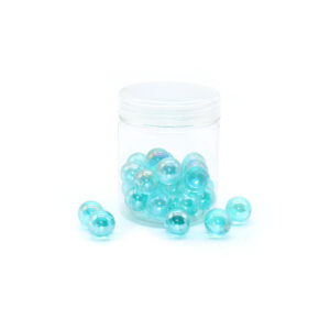 Aqua Blue Glass Marbles – Crystal Clear Ice Blue Decorative Glass Balls