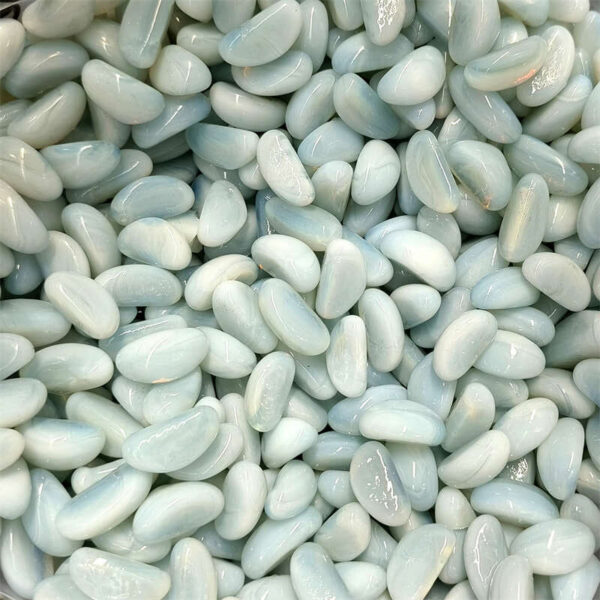 Jade Green Glass Bean for Decoration