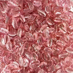Transparent Pink Glass Beans – Soft, Elegant Decorative Accent