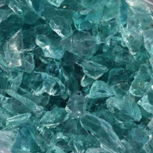 Crushed Aqua Blue Glass for Fire Pit and Decoration