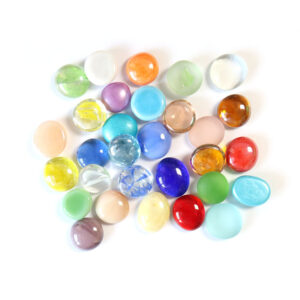 Flat Glass Beads – Vibrant Decorative Glass Pebbles for Various Applications