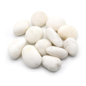 White Washed Pebbles | Natural Unpolished River Stones