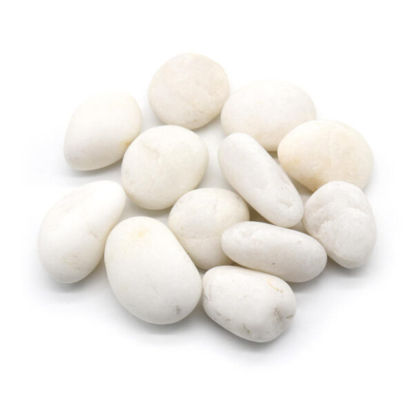 White Washed Pebbles | Natural Unpolished River Stones
