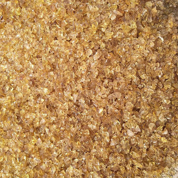 Yellow Crushed Glass Rock for Fire Pits and Decoration