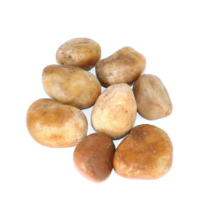 A-Grade Yellow Polished Pebbles for Landscaping & Décor